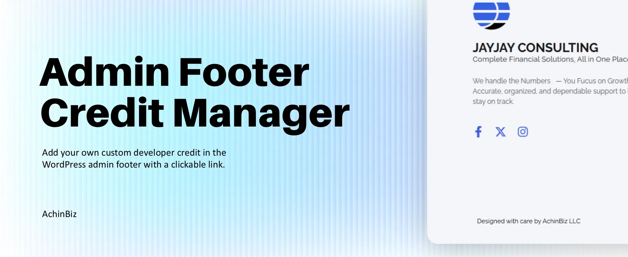 WordPress Plugins Admin Footer Credit Manager