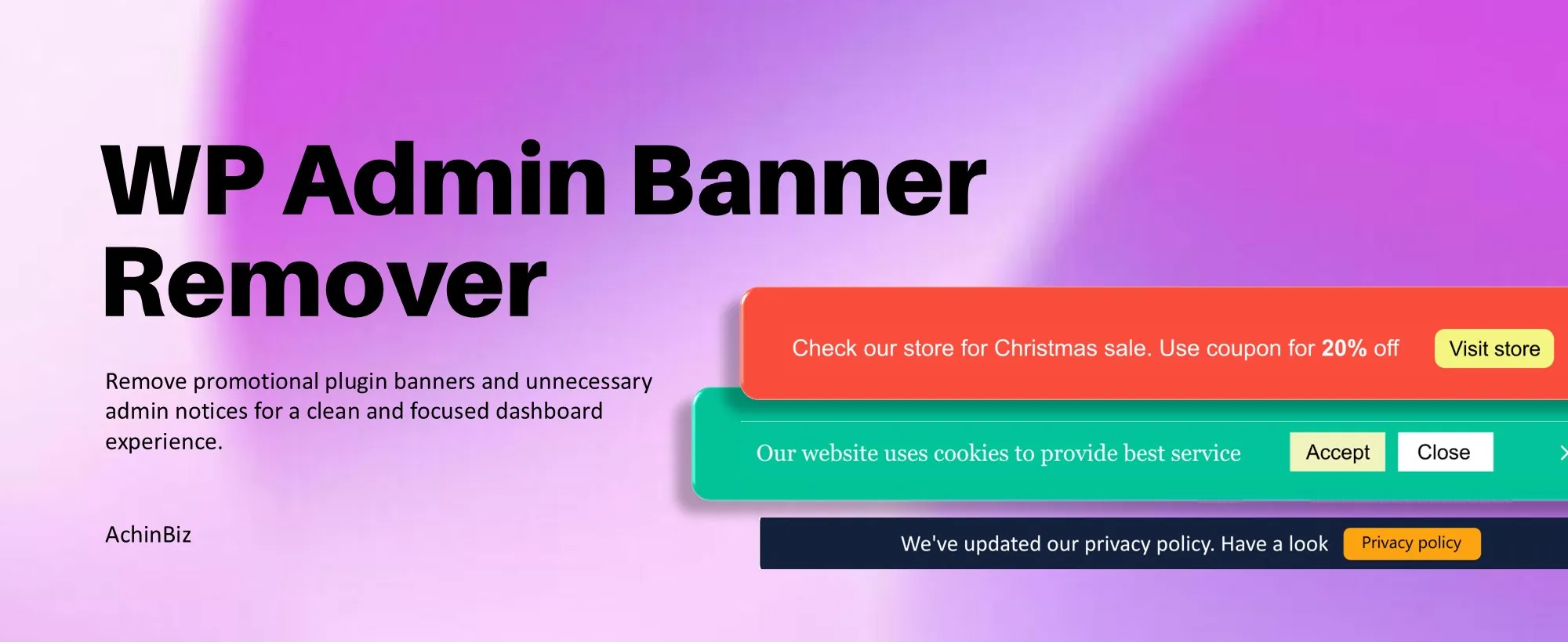 WordPress Plugins WP Admin Banner Remover